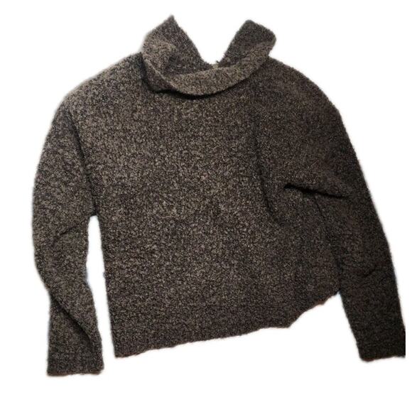 B Moss Acrylic And Wool Sweater Brown Long Sleeve Size Small Zipper Up - Picture 11 of 16